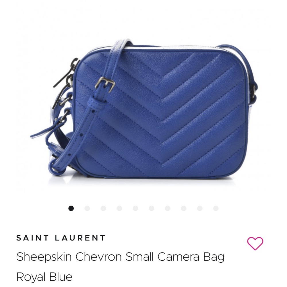 Saint Laurent Sheepskin Chevron Small Camera Bag